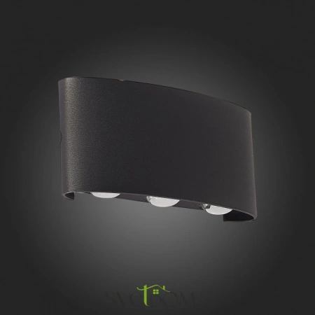 SL089.401.06 Светильник уличный настенный ST-Luce Черный кварцевый LED 6*1W 4000K BISELLO ST LUCE