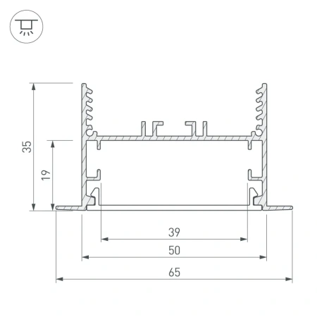 Угол SL-LINIA65-F Arlight 030126 Arlight