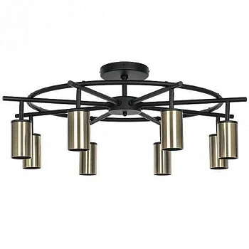 Lightstar LR718318 Люстра RULLO 8х50W GU10 ЧЕРНЫЙ/БРОНЗА (571718+214431-8)