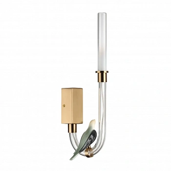 5431/2WLA L-VISION ODL_EX25 123 золотой(под латунь)/белый градиент/беж./зеленый/ металл/стекло/керамика Бра (ПРАВ.) LED 2W 4000K LARK