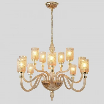 Crystal Lux Люстра Crystal Lux SILVESTRO SP12 AMBER