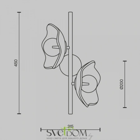 Настенные светильники MOD207WL-02BS Maytoni | Svetdom.by