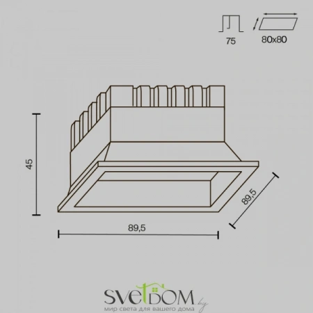 Встраиваемые светильники Maytoni DL056-8W3-4-6K-B от Магазина Svetdom.by
