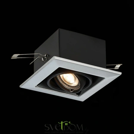 ST250.148.01 Св-к встр. Черный GU10 1*50W  L126xW126xH70 220V Без ламп Встраиваемые светильники ST LUCE
