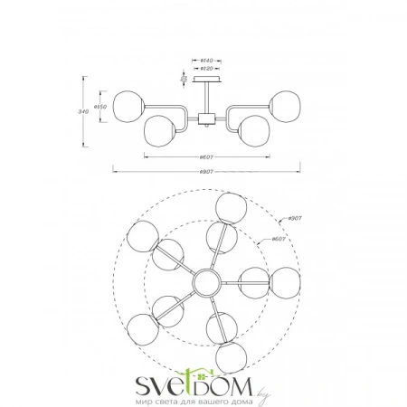 Подвесные светильники Maytoni MOD221PL-10N от Магазина Svetdom.by