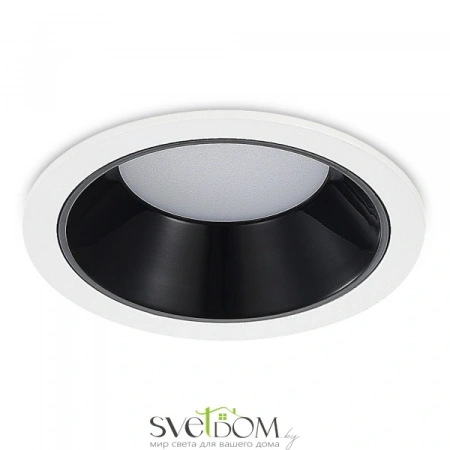 ST755.438.07 Св-к встр. Черный LED 1*7W 3000K 630Lm Ra80 120° IP20 D85xH45 100-240V Встраиваемые светильники ST LUCE
