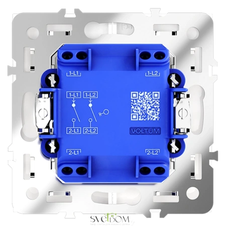 Выключатель двухклавишный Voltum S70 VLS020102  Voltum VLS020102