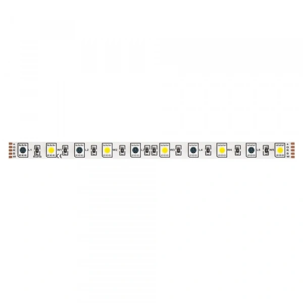 Светодиодная лента 24В 5050 14,4Вт/м RGB+W 6000K 5м IP20