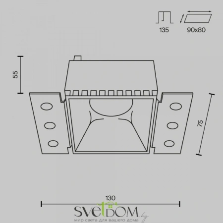 Встраиваемые светильники Maytoni DL051-01-GU10-SQ-W от Магазина Svetdom.by