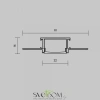 Рассеиватель для профиля 61x14 (Чёрный, 2 м), ALM-6114-B-DF-2M 642014 Maytoni