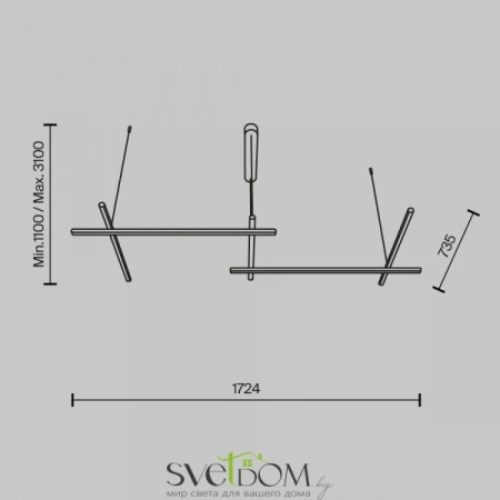 Подвесные светильники Maytoni MOD278PL-L86G3K1 от Магазина Svetdom.by