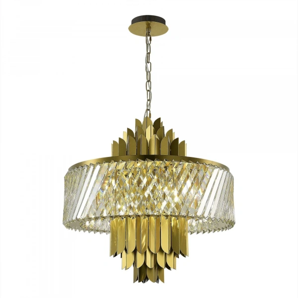 SL1635.303.09 Люстра подвесная ST-Luce Латунь/Прозрачный E14 9*40W NARI