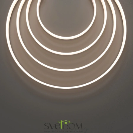 Гибкий неон с вертикальным изгибом позволяет создавать динамичные световые решения, огибая контуры в вертикальной плоскости. Мягкий рассеянный свет, направленный вверх, идеально подойдет для контурной подсветки потолков, ниш, элементов интерьера и фасадов | Svetdom.by