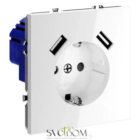 Розетка с USB, А+А Voltum S70 VLS040401  Voltum VLS040401