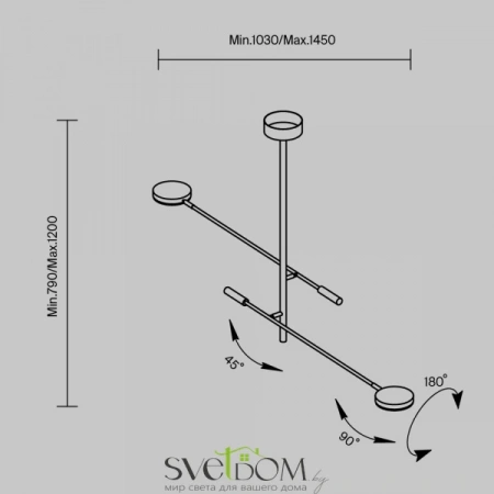 Потолочные светильники Maytoni MOD070CL-L15B3K1 от Магазина Svetdom.by