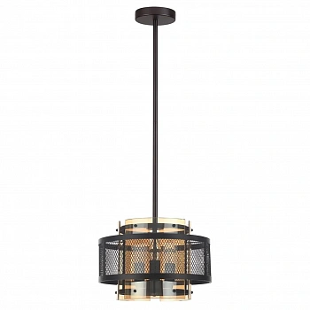 8007/3 MODERNI LN25 черный/черный, золотой металл/металл, стекло Подвесной светильник Е14 3*40W 220V Zarina