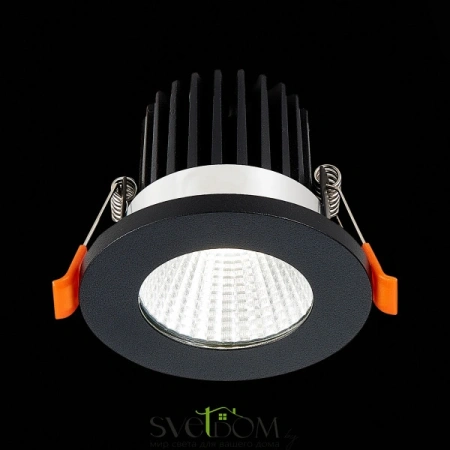ST704.448.10 Св-к встр. Черный LED 1*10W 4000K 900Lm Ra>90 38° IP20 D80xH60 170-240V Встраиваемые светильники ST LUCE