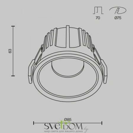 Встраиваемые светильники Maytoni DL043-01-15W4K-RD-WB от Магазина Svetdom.by