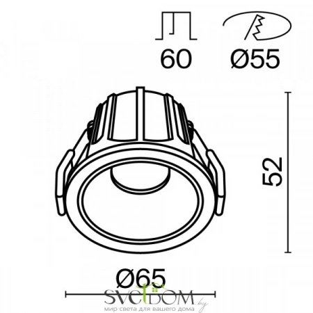 Встраиваемые светильники Maytoni DL043-01-10W4K-D-RD-WB от Магазина Svetdom.by