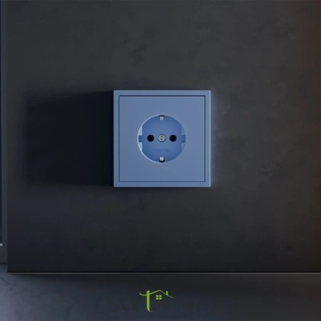 Накладка для розетки с заземлением Voltum S70 Деним VLS000615 Voltum VLS000615