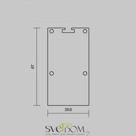Комплект заглушек (для профиля 35x66) 2 шт., ALM-3566-EC 642079 Maytoni