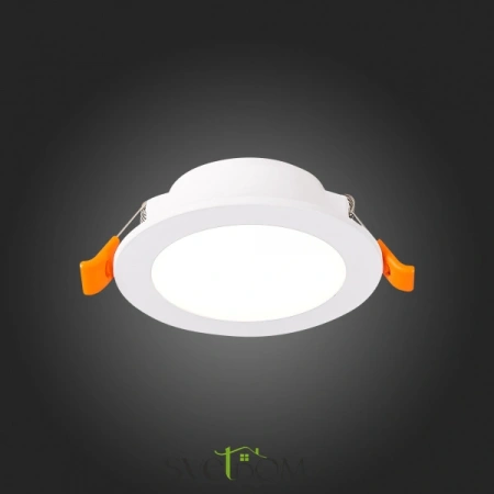 ST210.538.06 Св-к встр. Белый LED 1*6W 3000K 480Lm Ra80 110° IP20 D90xH30 220-240V Встраиваемые светильники ST LUCE