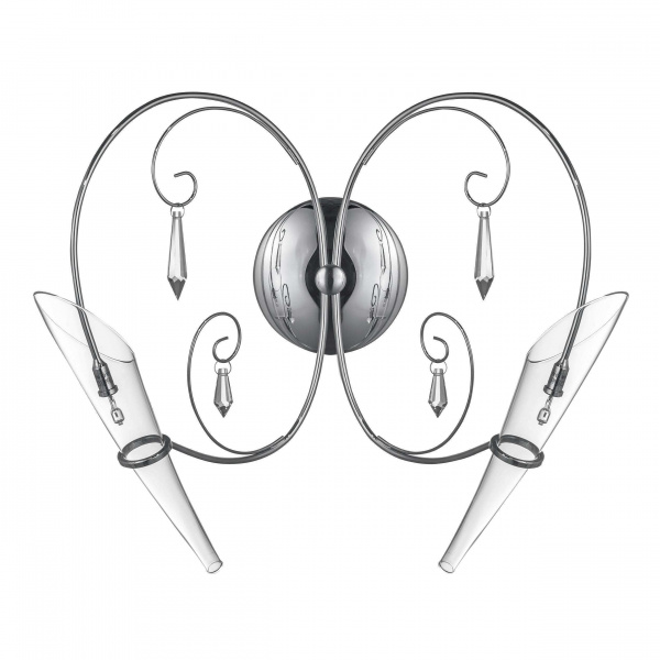 Lightstar 755624 Бра SCARABEO 2х35W G4 12V ХРОМ хрусталь+стекло