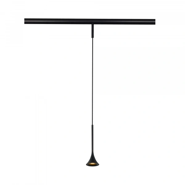 ST688.436.05 Магнитный трековый светильник Черный LED 1*5W 3000K Lm Ra>90  IP20 D70xH225 24V SUPER5