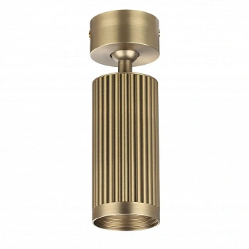 7013/1C HIGHTECH Потолочный св-к  поворотный на 360° металл/под латунь  IP20 LED  GU10 10W 220V MANCHESTER