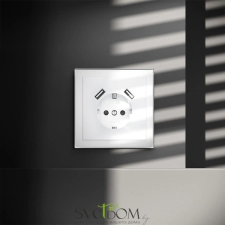 Розетка с USB, А+А Voltum S70 VLS040401  Voltum VLS040401