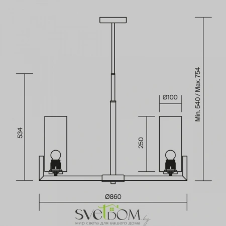 ЛюстрыMOD089PL-10BS Maytoni | Svetdom.by