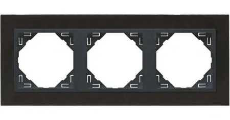 3-х местная рамка Logus90 Metallo Efapel 90930 TQS