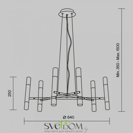 Подвесные светильники Maytoni MOD031PL-12B от Магазина Svetdom.by