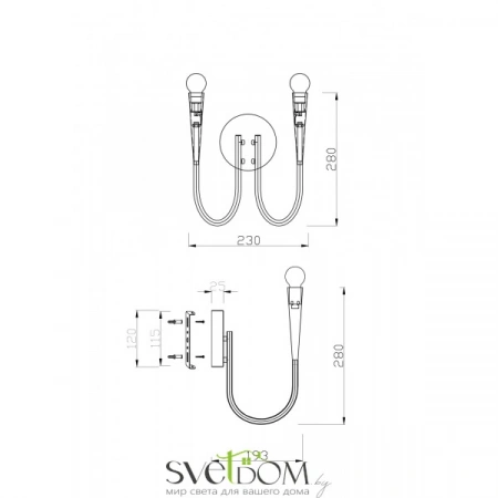 Настенные светильники FR5253WL-02N Freya | Svetdom.by