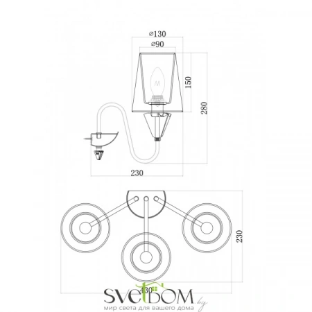 Светильники Maytoni MOD078WL-03CH от Магазина Svetdom.by