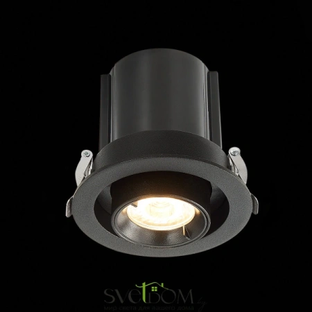 ST702.338.12 Св-к встр. Черный LED 1*12W 3000K 900Lm Ra80 24° IP20 D90xH92 180-240V Встраиваемые светильники ST LUCE