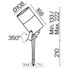 Ландшафтный светильник Outdoor O050FL-L15W3K Maytoni