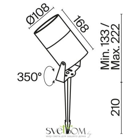 Ландшафтный светильник Outdoor O050FL-L15W3K Maytoni