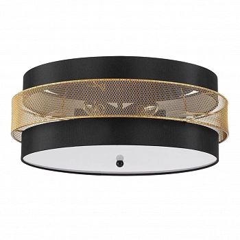 8003/6C MODERNI LN25 161 черный/черный, золотой металл/металл, текстиль Потолочный светильник Е27 6*60W 220V ANIMAISA