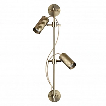 7013/2W HIGHTECH ODL25 683 Настенный св-к поворотный на 50°/180° металл/под латунь IP20 LED GU10 *2 10W 220V MANCHESTER