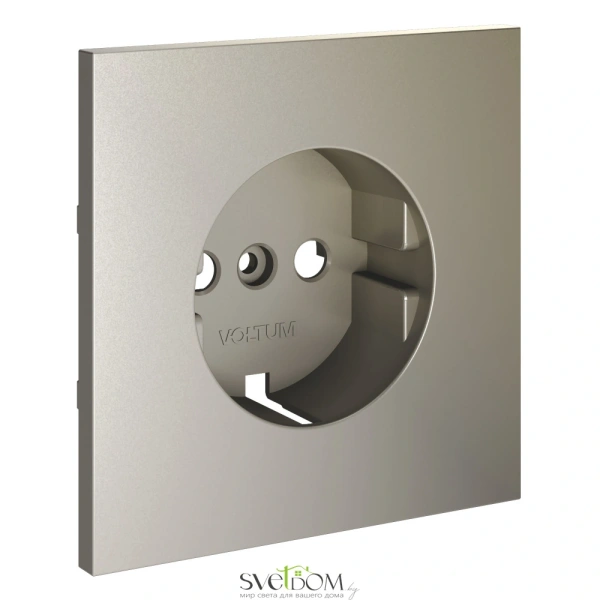 Накладка для розетки с заземлением Voltum S70 Шелк VLS000604 Voltum VLS000604
