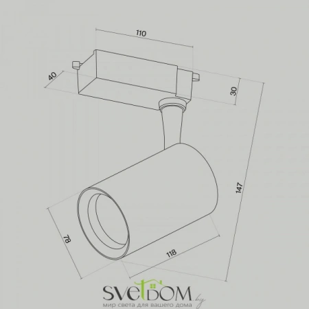 Трековый светильник TR003-1-10W4K-M-W TR003-1-10W4K-M-W Maytoni