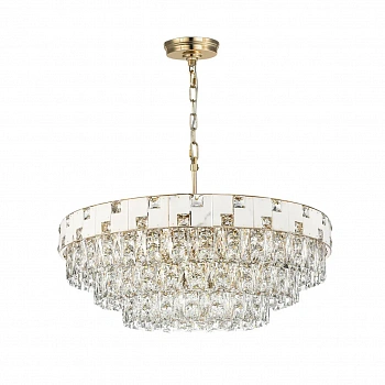 5076/21 HALL (В 2-Х КОРОБКАХ) ODL24 497 золото/прозрачный/белый/металл/хрусталь/алебастр Люстра E14 21*40W CHESSI
