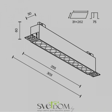 Встраиваемые светильники Maytoni DL065-20W3-6K-TRS-B от Магазина Svetdom.by