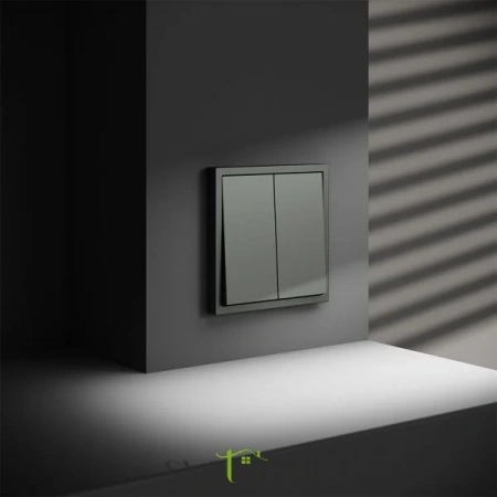 Проходной переключатель двухклавишный Voltum S70 VLS020306  VLS020306 Voltum