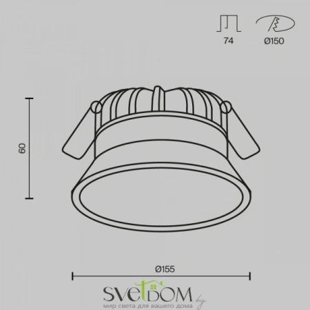 Фото Встраиваемые светильники Maytoni DL055-18W3-4-6K-B Встраиваемые светильники Maytoni DL055-18W3-4-6K-B от Магазина Svetdom.by