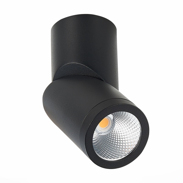 ST650.442.10 Светильник потолочный Черный LED 1*10W 4000K 800Lm Ra>90 38° IP44 D62xH151 165-265V Накладные светильники ST LUCE