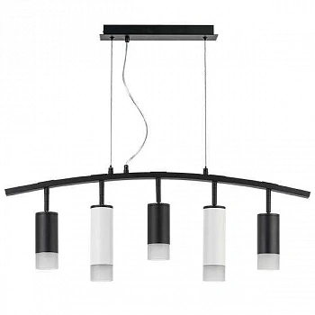 Lightstar LR7353738621 Люстра RULLO 5х50W GU10 ЧЕРНЫЙ/БЕЛЫЙ (571735+214437-3+214486-2+202431-5)