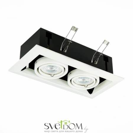 ST250.558.02 Св-к встр. Черный, Белый GU10 2*50W  IP20 L245xW126xH70 220V Без ламп Встраиваемые светильники ST LUCE
