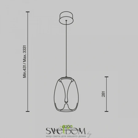 Подвесные светильники Maytoni MOD282PL-L8G3K от Магазина Svetdom.by